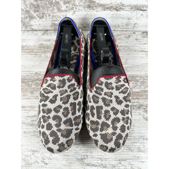 Women's Rothy's The Flat Leopoard Print Flats Beige/Brown Sz 8.5 EUC! - Picture 4 of 9